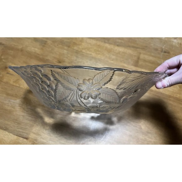 Studio Nova by Mikasa "CRYSTAL BERRIES" Large Oval Fruit Serving BOWL 14” - Picture 4 of 10